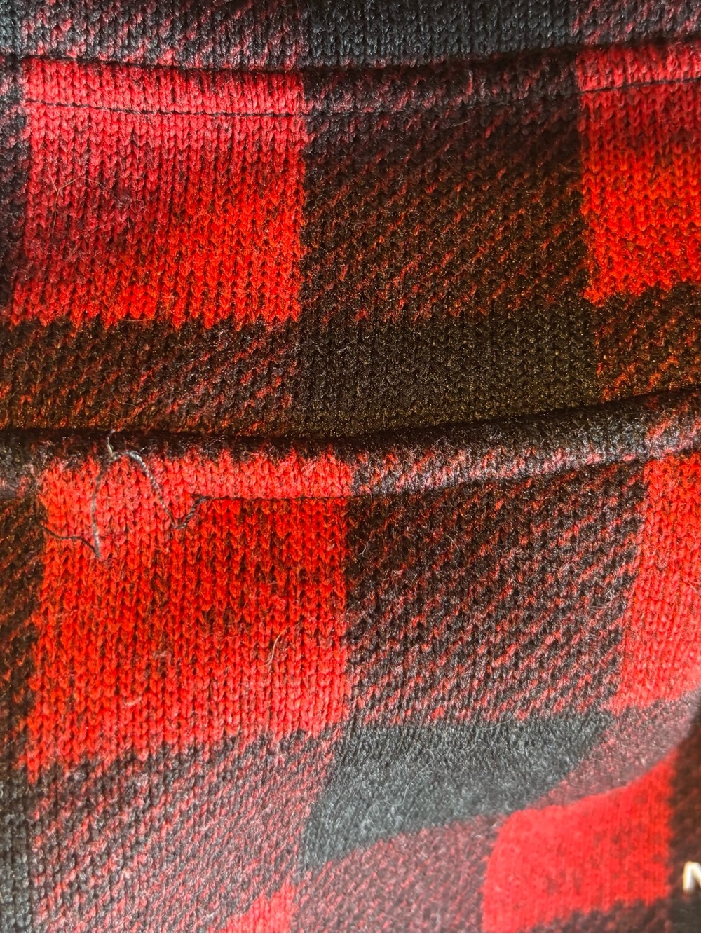 The North Face Women's Red & Black Buffalo Plaid Fleece Jacket - Picture 6 of 6